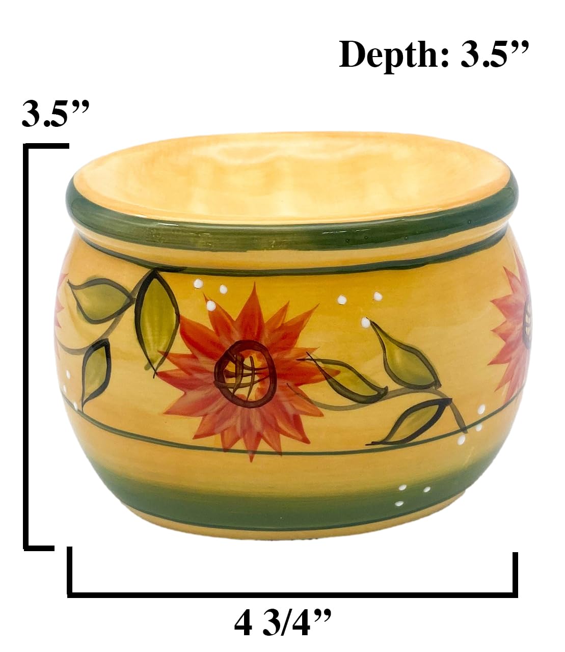 ACK Ceramic Hand Painted Soap/Sponge Holder for Kitchen Sink, Kitchen Décor, Scouring Pad