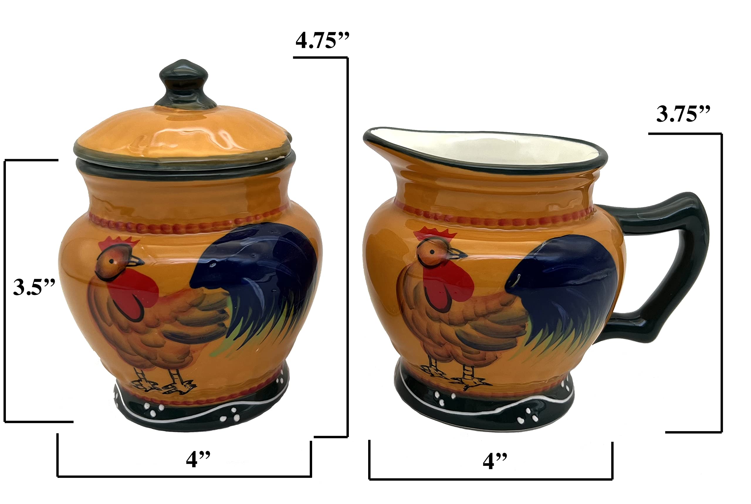 ACK Ceramic Cream and Sugar Set