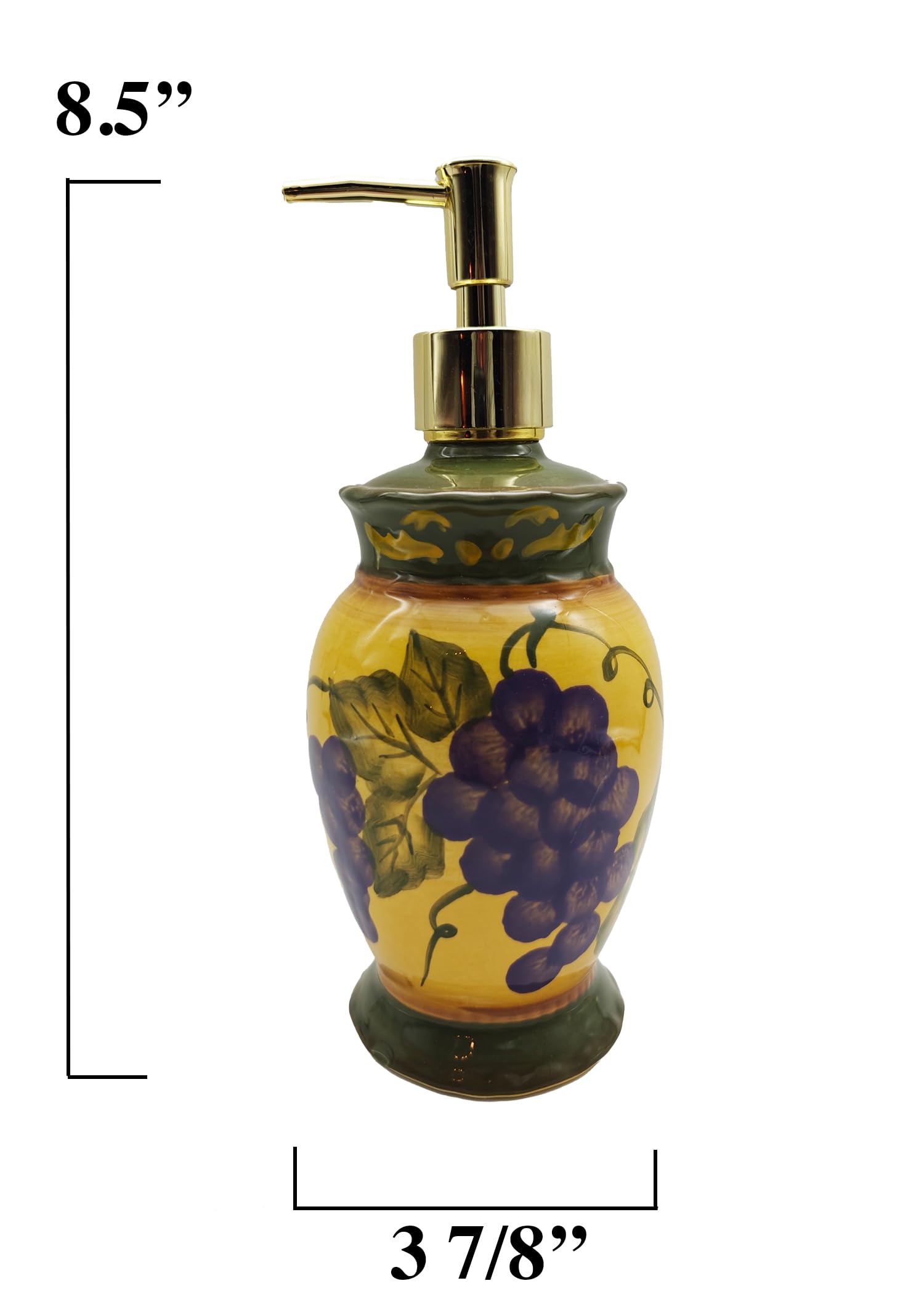 ACK Tuscany Colorful Grapes Hand Painted Collection (SOAP Dispenser)