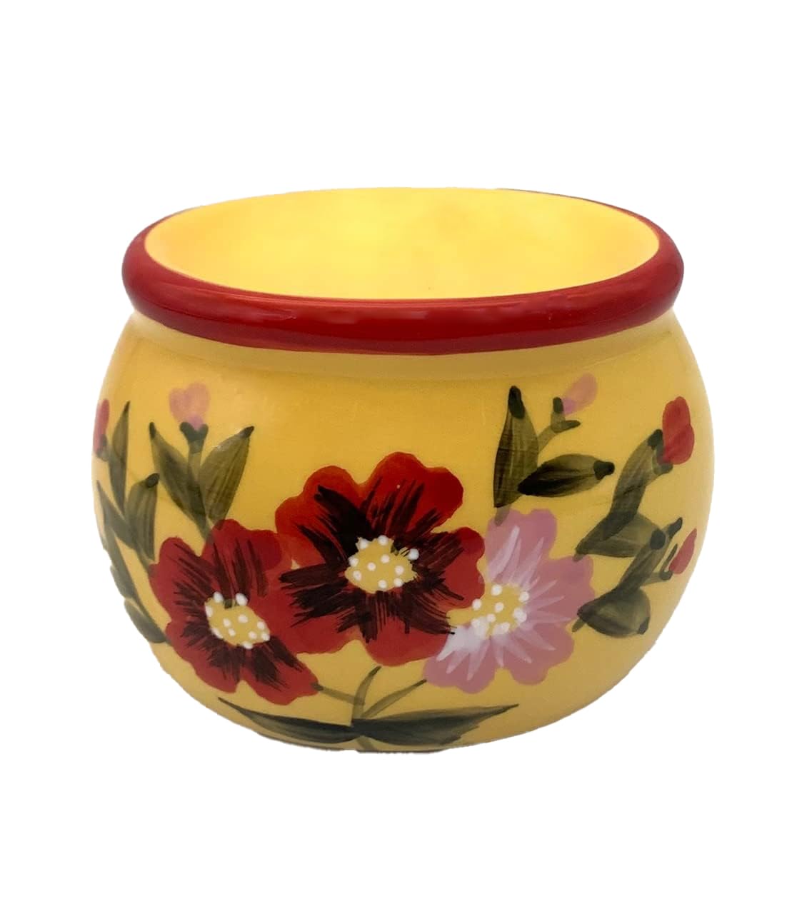 ACK Ceramic Hand Painted Soap/Sponge Holder for Kitchen Sink, Kitchen Décor, Scouring Pad