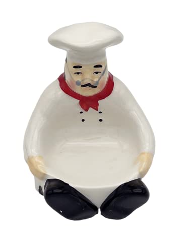 ACK Ceramic Hand Painted Soap/Sponge Holder for Kitchen Sink, Kitchen Décor, Scouring Pad