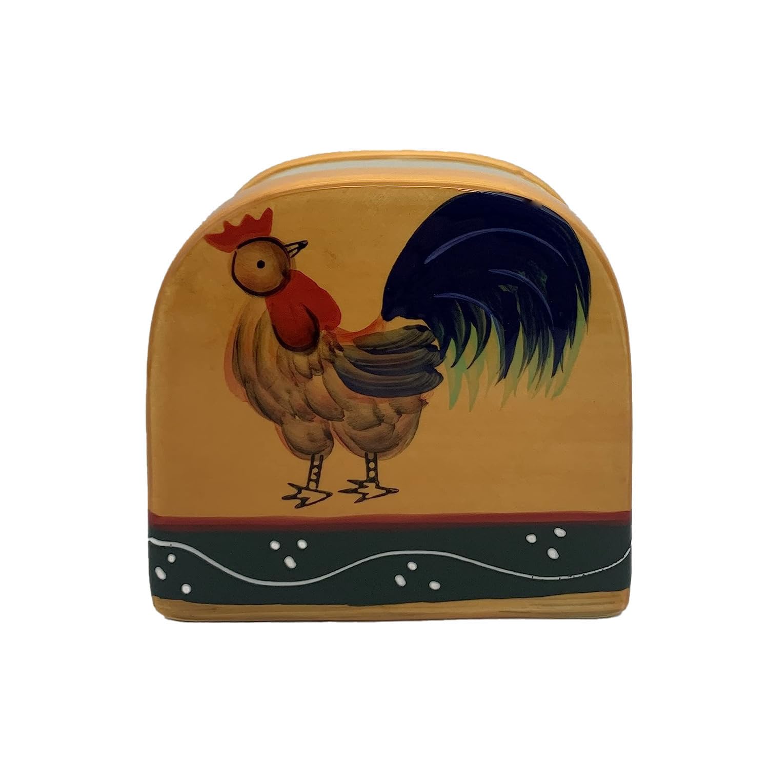 ACK Ceramic Hand Painted Napkin Holder for Kitchen, Resturant, Kitchen Décor