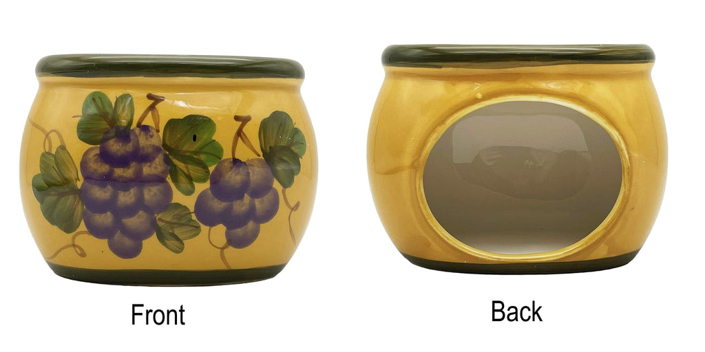 Tuscany Grape Collection Deluxe Hand-Painted Soap Dish and Lotion Dispenser 82588/89 by ACK
