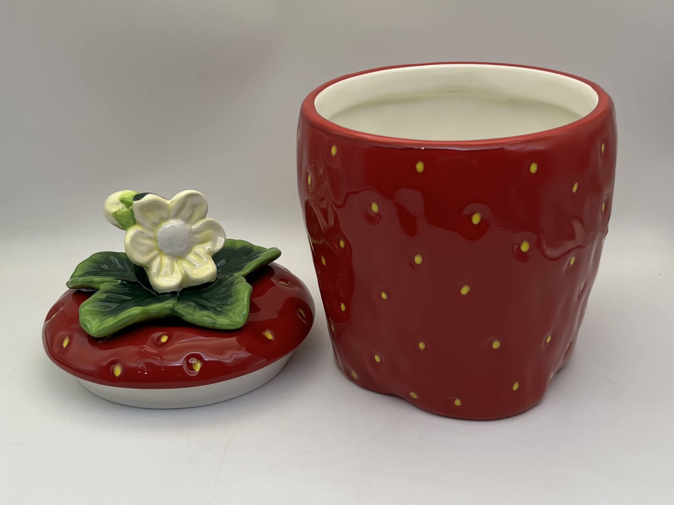 ACK Ceramic Cookie Jar with Lid, Food Storage Jar, Kitchen Décor, Snack Storage Container for Cookie, Candy