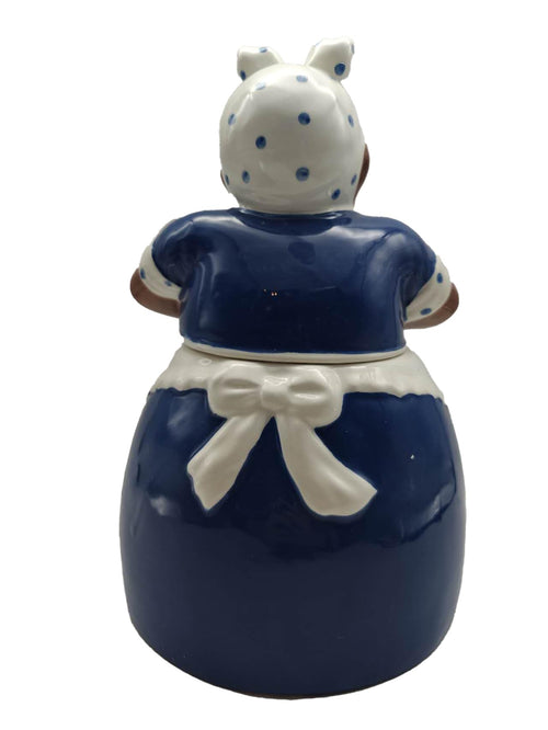 ACK Blue African American Cookie Jar