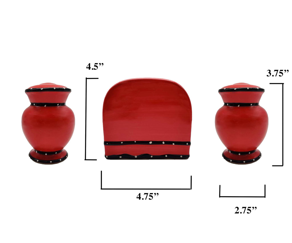 ACK Salt and Pepper Shaker, Kitchen Décor with Napkin holder