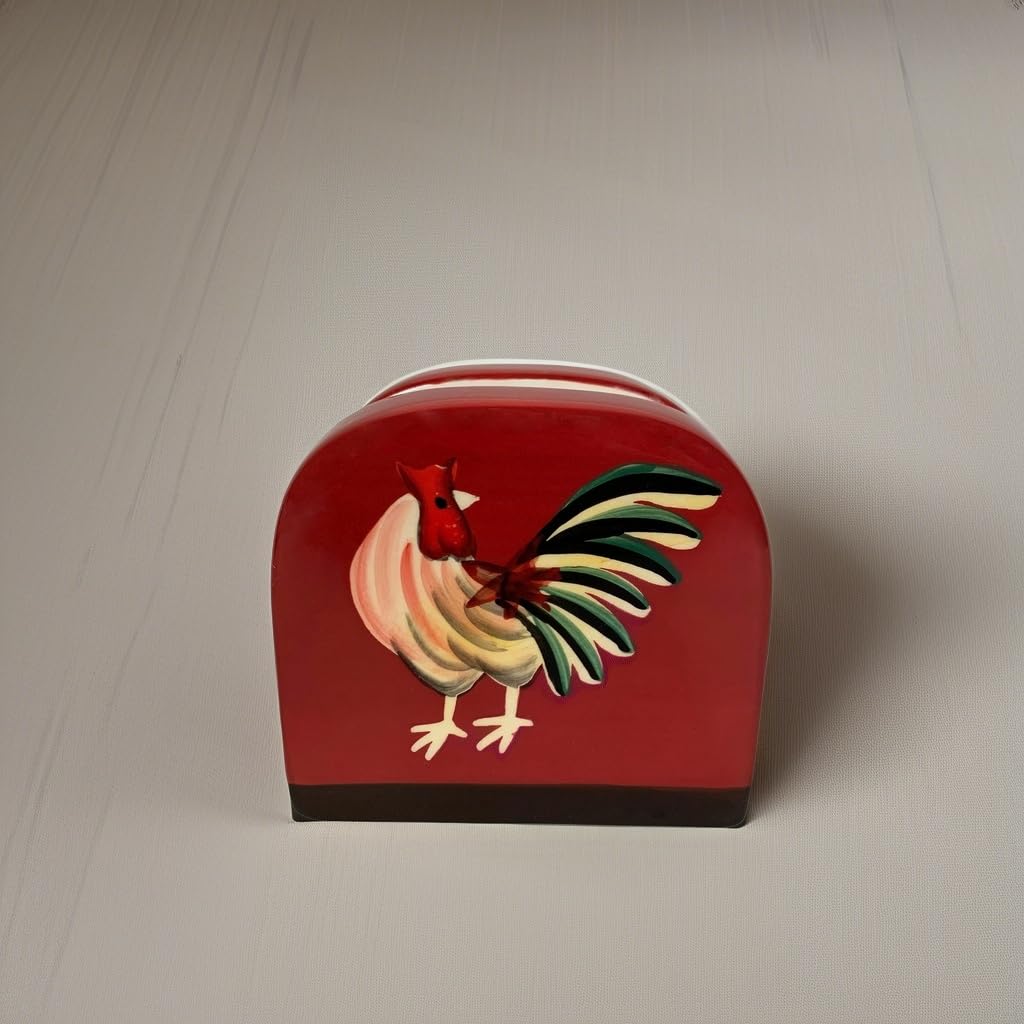 ACK Ceramic Hand Painted Napkin Holder for Kitchen, Resturant, Kitchen Décor