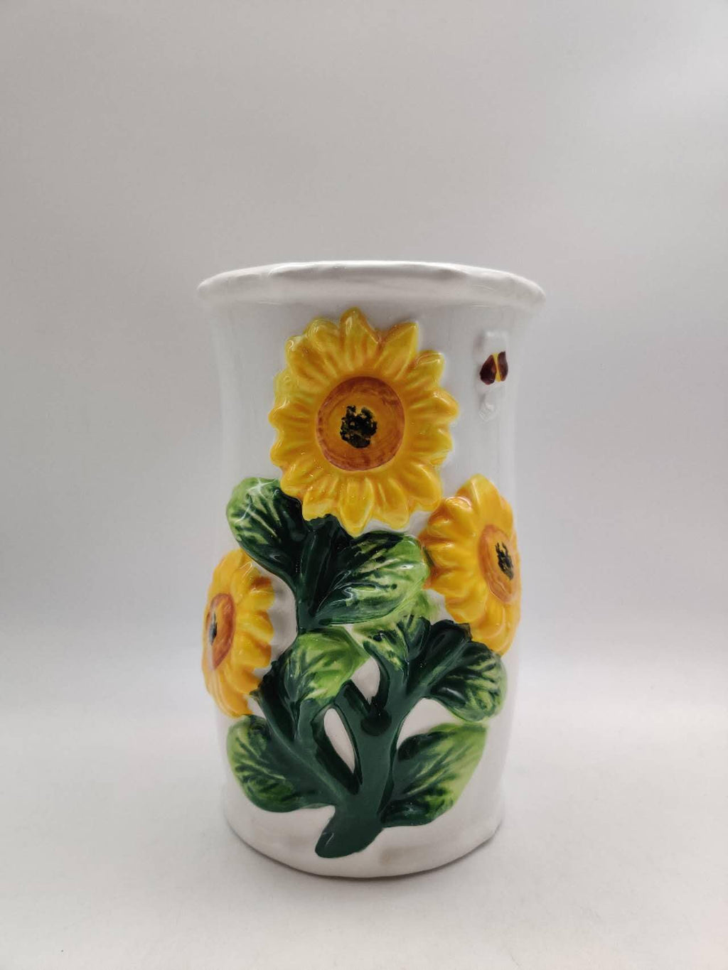 ACK 3D Sunflower Utensil Holder, Utensil Crock, Modern Kitchen Decor, Kitchen Storage