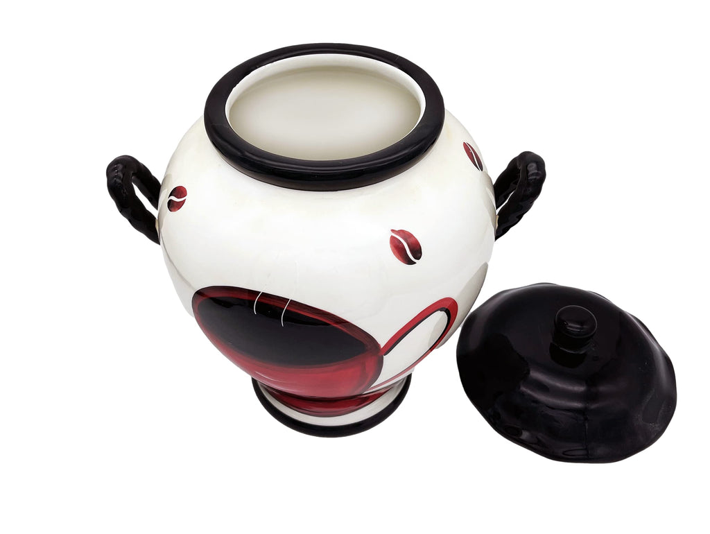 ACK Ceramic Cookie Jar with Lid, Food Storage Jar, Kitchen Décor, Snack Storage Container for Cookie, Candy